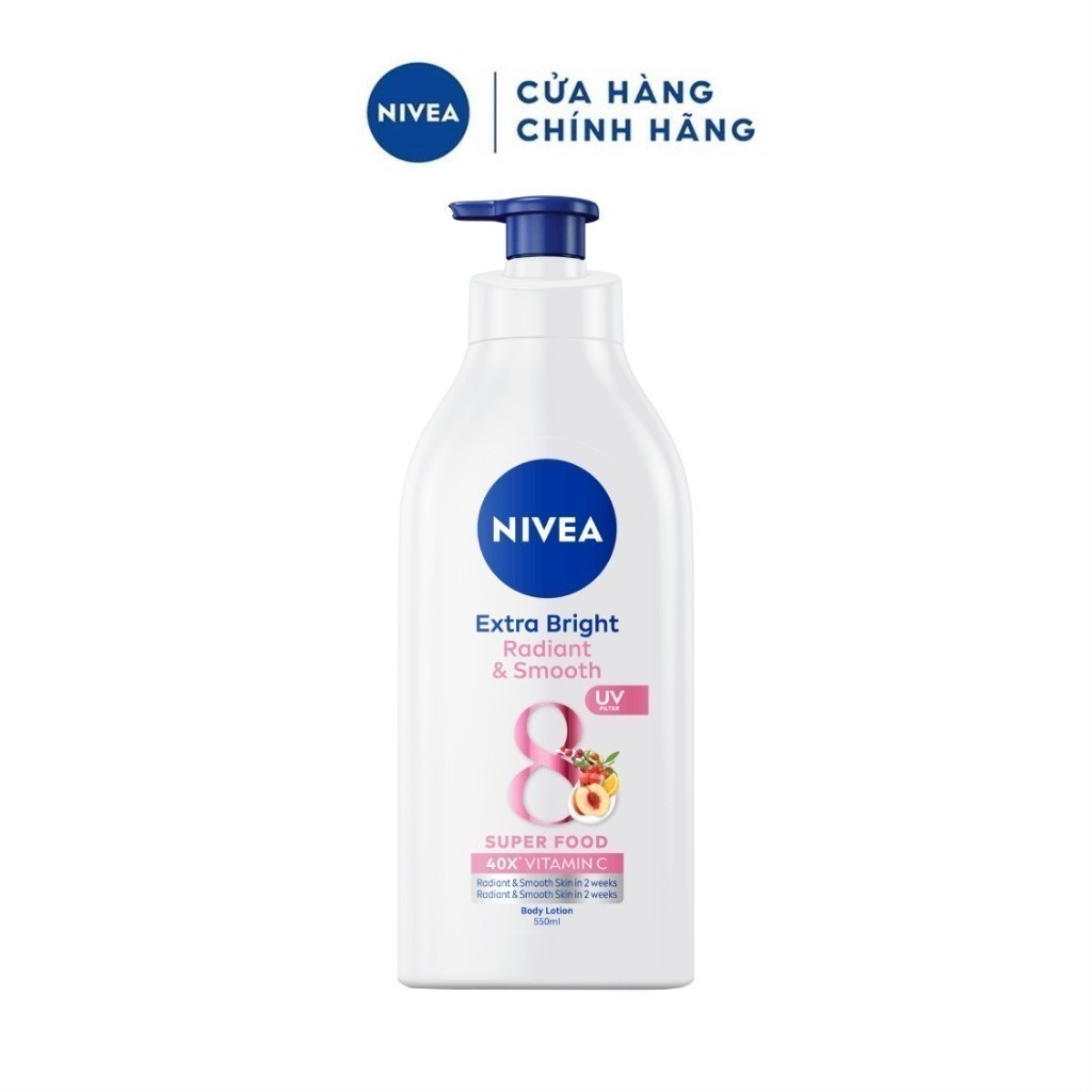 [MUA 550ml TẶNG 200ml] Sữa Dưỡng Thể NIVEA Mịn Mượt | Sáng Da Ban Ngày từ 8 Super Foods