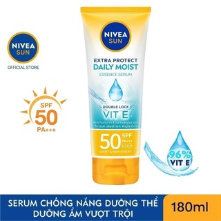 Serum Chống Nắng & Dưỡng Thể Toàn Thân NIVEA SUN SPF50 PA+++ Dưỡng Ẩm Vượt Trội (180 ml) - 86090