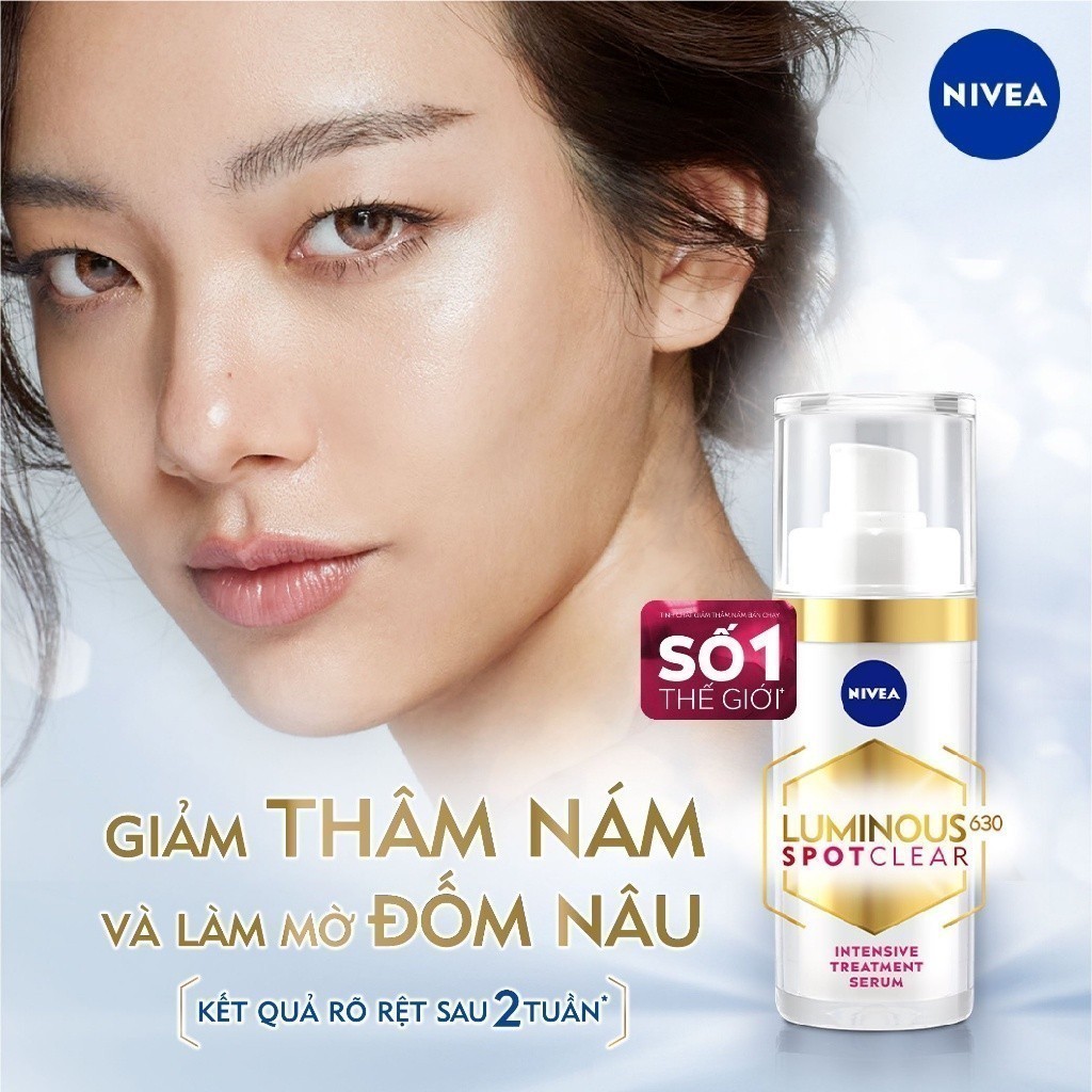 Bộ Sản Phẩm Dưỡng Da Chuyên Sâu NIVEA Luminous630 Làm Mờ Đốm Nâu| Ngừa Thâm Nám | Sáng Da | Chống Nắng (30 ml & 40 ml)