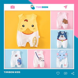 Bộ Đồ Liền Thân Quần Áo Trẻ Em Sơ Sinh Đùi Sát Nách Chất Cotton Bodysuit Cho Bé Trai Bé Gái Hình Thú Timibon [BDC13]