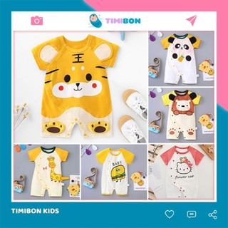 Quần Áo Trẻ Em Sơ Sinh Bộ Đồ Liền Thân Cộc Tay Chất Cotton Bodysuit Hình Thú Cho Bé Trai Bé Gái - [BDC20]