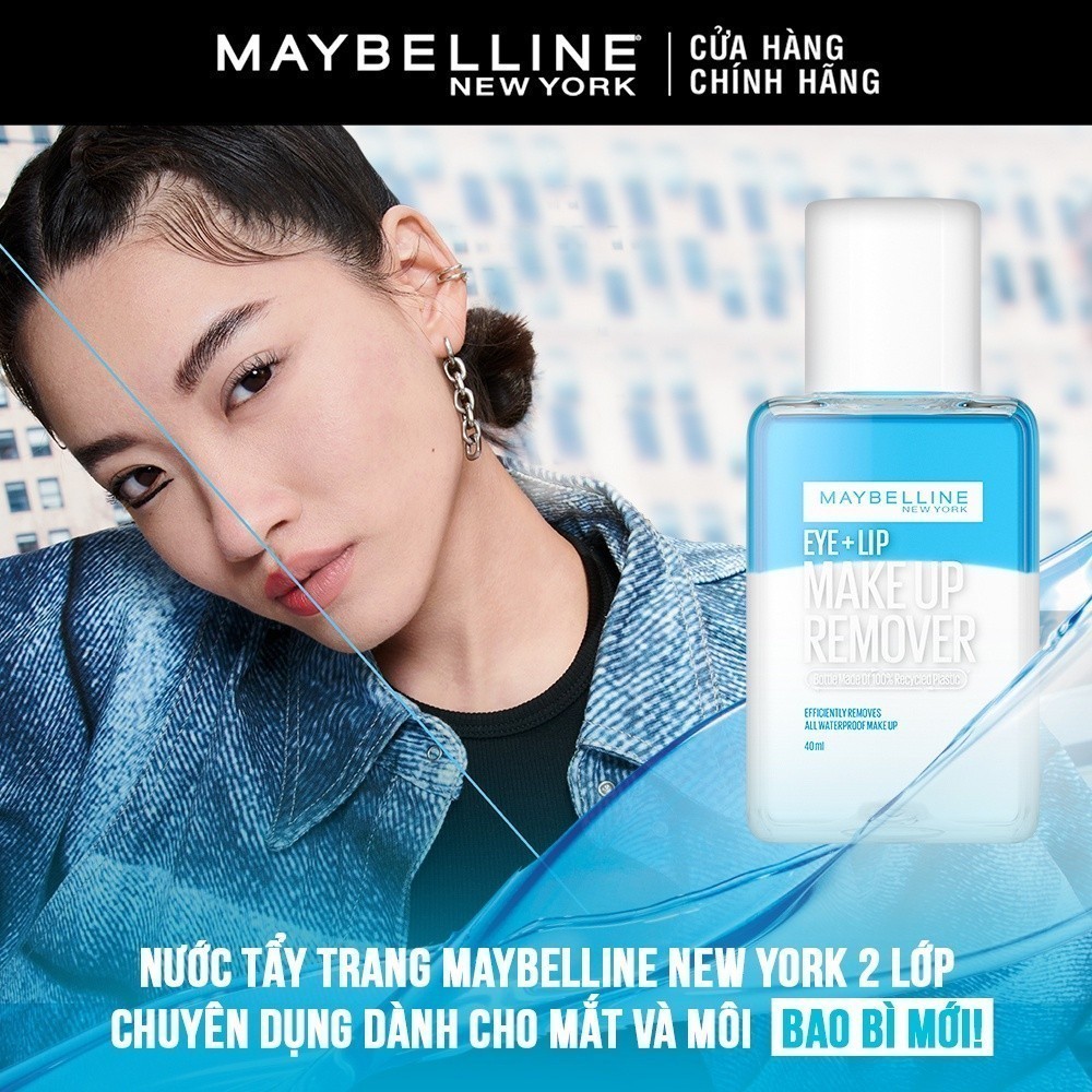 Nước Tẩy Trang Mắt và Môi Chuyên Dụng 2 lớp Maybelline New York Eye & Lip Makeup Remover 40ml