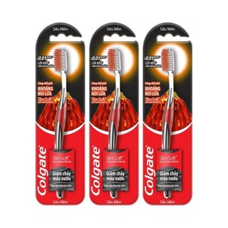 Bàn chải Colgate SlimSoft Advanced khoáng núi lửa siêu mềm mảnh chăm sóc nướu