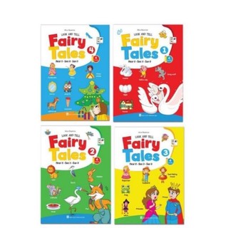 Sách - Bộ 4 Cuốn Truyện Tranh Tư Duy Hình Ảnh Tiếng Anh - Look And Tell Fairy Tales