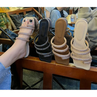 Dép bệt xỏ ngón đính đá h2store xinh xắn thời trang h2store