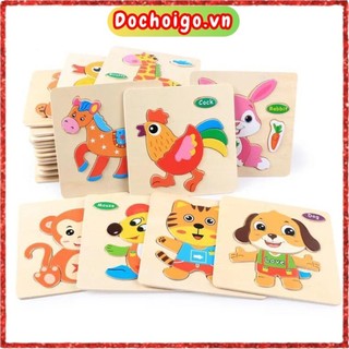 COMBO 10 TRANH GHÉP HÌNH 3D NHIỀU HÌNH CHO BÉ - ĐỒ CHƠI PHÁT TRIỂN TRÍ TUỆ