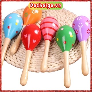 Đồ chơi lục lạc gỗ tròn 11cm, đồ chơi gỗ phát triển trí tuệ cho bé dochoigo.vn