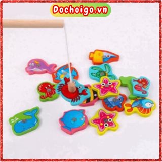 Đồ chơi câu cá bằng gỗ, đồ chơi gỗ phát triển trí tuệ, dochoigo.vn