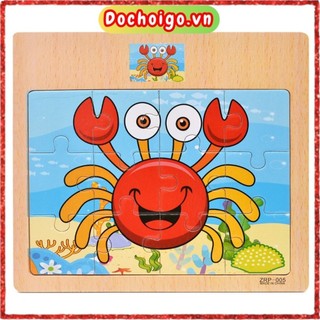 Đồ chơi tranh ghép hình 12 mảnh giúp phát triển trí tuệ cho bé 2 3 4 tuổi, đồ chơi xếp hình cho trẻ em dochoigo.vn
