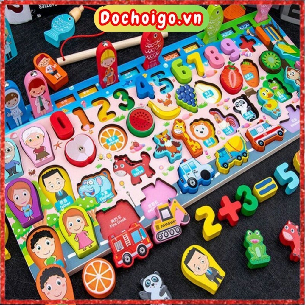Combo Đồ Chơi Câu Cá Kèm Bộ Bảng Số Thông Minh Cho Bé 2 3 4 5 6 Tuổi, Đồ Chơi Gỗ An Toàn Và Phát Triển Trí Tuệdochoigo.vn