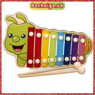 Đồ chơi đàn gỗ hình dễ thương cho bé, đồ chơi âm nhạc phát triển trí tuệ dochoigo.vn
