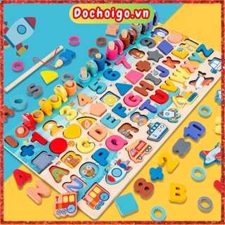 Bộ bảng số thông minh bảng học chữ cái số trò chơi câu cá đồ chơi phát triển trí tuệ dochoigo.vn