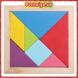 Đồ chơi xếp hình Tangram bằng gỗ cho trẻ tư duy,giáo cụ montessori - phát triển trí tuệ dochoigo.vn