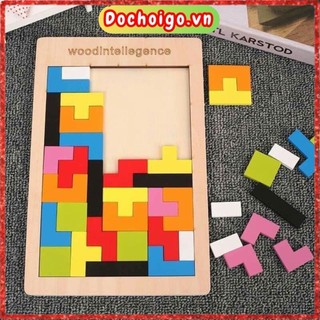Đồ chơi xếp hình montessori cho bé, đồ chơi gỗ phát triển trí tuệ dochoigo.vn