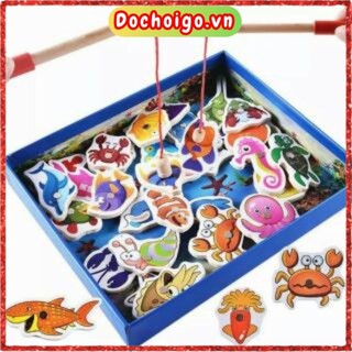 Đồ chơi câu cá gỗ 32 chi tiết câu cá loại to đồ chơi gỗ phát triển trí tuệ dochoigo.vn
