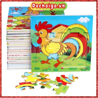 Đồ chơi tranh xếp hình 16 mảnh cho bé 2 3 4 5 6 tuổi đồ chơi an toàn và phát triển trí tuệ dochoigo.vn