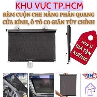 Rèm Tự Cuốn Chống Nắng Phản Quang Tia Uv Co Giãn Tùy Chỉnh Dùng Che Cửa Kính Xe Oto che cửa sổ đa năng