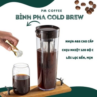 Bình pha cafe cold brew nhựa nguyên sinh abs 1.1l - pm coffee