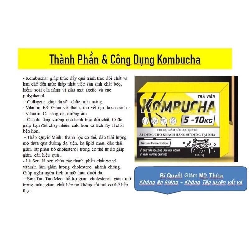 [Siêu Sale ] Giảm cân Xổ Mỡ KOMBUCHA Giảm Nhanh Mạnh
