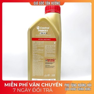 Dầu nhớt Castrol xe số công thức cải tiến Power 1 Castrol 4T 10w40
