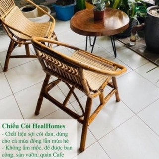 Ghế lười thư giãn mây tre con sò, trang trí sân vườn ban công, phòng khách, bàn ghế uống trà