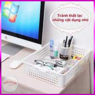[Siêu Rẻ]  Khay nhựa chữ nhật, rổ nhựa B5, A4 Việt Nhật đa năng đựng tài liệu, đồ dùng văn phòng, học tập nhỏ gọn tiện l