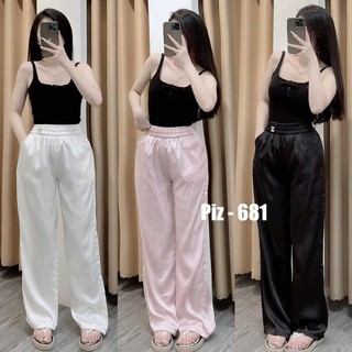 Quần suông lụa tag x hàng QC