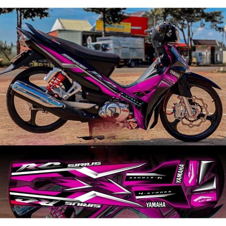 tem rời Sirius Rc mẫu zin 2008 xe đen phối nhiều màu