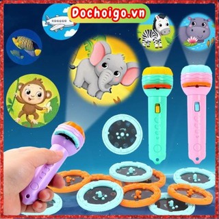 Đồ chơi đèn pin chiếu 24 - 80 hình ngộ nghĩnh cho bé 2,3,4,5,6 tuổi dochoigo.vn