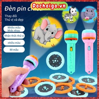 Đồ chơi cho bé đèn pin chiếu 24 hình nhiều chủ đề cho bé 2 3 4 5 6 tuổi dochoigo.vn