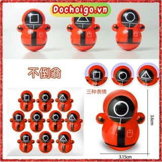 Đồ chơi cho bé lật đật mini squid game, lật đật doraemon cho bé siêu dễ thương dochoigo.vn