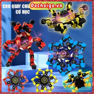 Đồ chơi con quay spiner robot biến hình 6 cánh có đèn led phát sáng đồ chơi giải trí giúp giảm căng thẳng dochoigo.vn