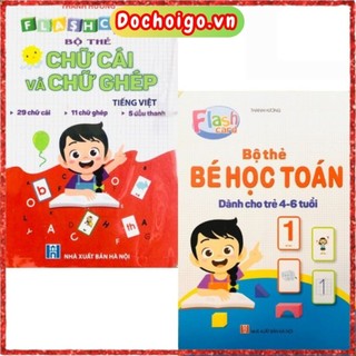 Thẻ học toán thẻ học chữ cái và chữ ghép size đại Flash card cho bé phát triển trí thông minh dochoigo.vn
