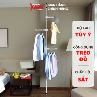 Cây treo quần áo KAPU tùy chỉnh theo độ cao trần nhà, giá phơi đồ có thể để chậu hoa, cây cảnh trong nhà
