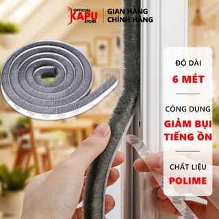 Ron lông dán khung cửa KAPU dài 6 mét, ron lông nheo chống côn trùng khói bụi, giúp đóng mở cửa êm ái không có âm thanh
