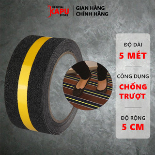 Băng keo chống trượt KAPU dài 5 mét độ nhám cao, ma sát lớn, an toàn cho bé, miếng dán tăng ma sát cầu thang