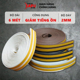 6m ron dán khung cửa KAPU loại dày 2mm cáo su EPDM chống tiếng ồn, đóng mở cửa không gây ra tiếng kêu