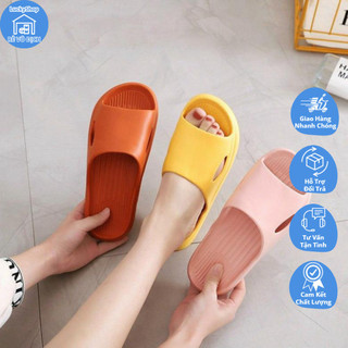 HMD0019 Dép Xốp Đi Trong Nhà Họa Tiết Trơn đế chống trơn trượt đúc EVa