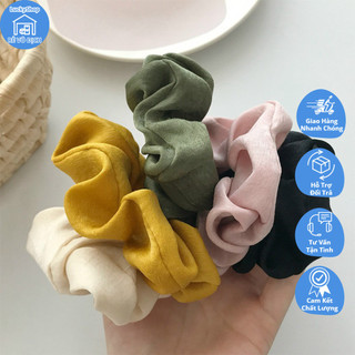 Dây buộc tóc scrunchie lụa siêu xinh