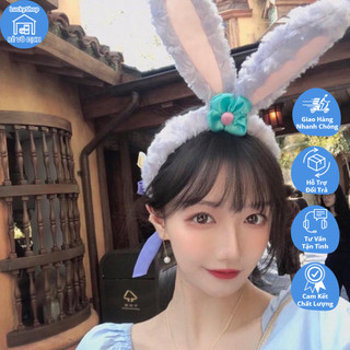 Hmd0063 bờm cài tóc tai thỏ stella dài màu tím cute dễ thương phong cách hàn quốc