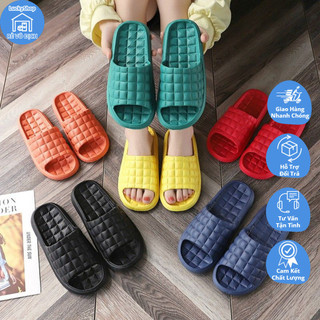 HMD0098 Dép xốp đi trong nhà chống trơn trượt họa tiết ô vuông caro