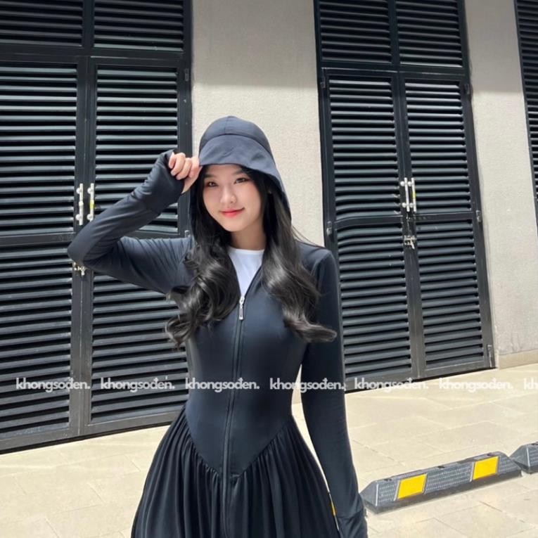 Áo Khoác Chống Nắng Toàn Thân Nữ Có Mũ Và Che Mặt From Rộng Chất Vải Umi Hàn Thoáng Mát Thấm Hút Mồ Hôi BuFaLo | BigBuy360 - bigbuy360.vn