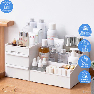 HMD0133 Kệ đựng mỹ phẩm đa, Kệ đựng mỹ phẩm 3 tầng ,Chất liệu  PVC 2 màu xinh xắn
