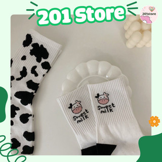 Tất cổ cao hình bò sữa đáng yêu