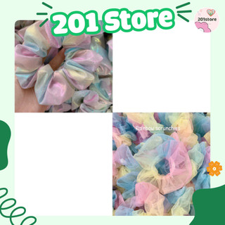 Cột tóc scrunchies cầu vồng
