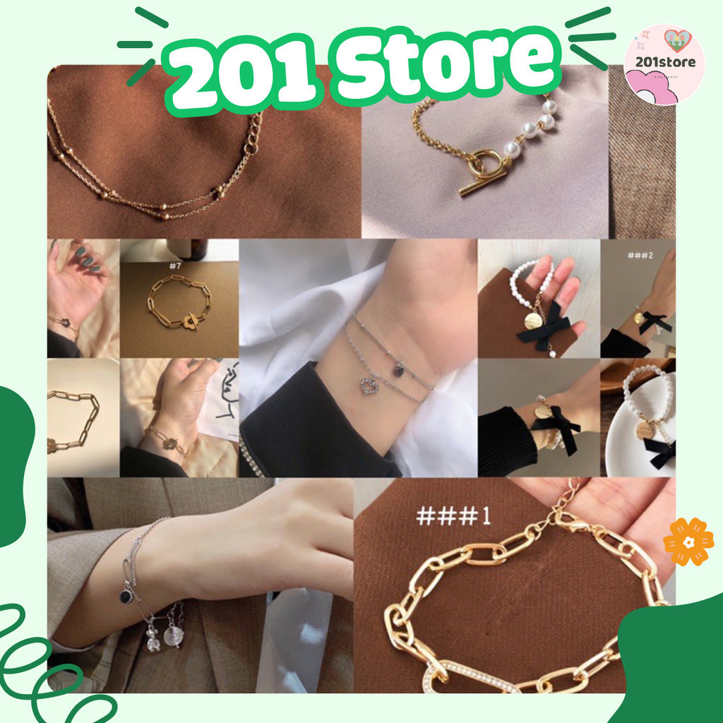 Vòng tay chất liệu hợp kim hàn quốc dễ thương