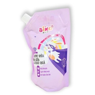 Bọt rửa bình sữa và rau quả Aiko hương trái cây túi 650ml