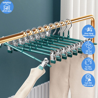 HMD0006 Móc Treo Quần Áo Kèm Kẹp Có Thể Điều Chỉnh Chống Trượt Tiện Dụng