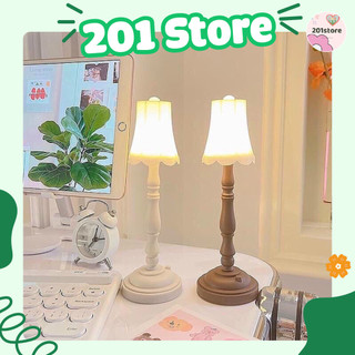 Đèn ngủ để bàn Decor phong cách Bắc Âu mini, ánh sáng vàng ấm đẹp mắt (Kèm pin)