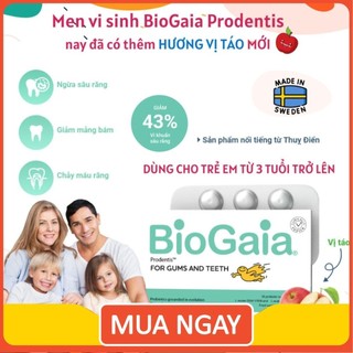 [ƯU ĐÃI] Combo viên ngậm men vi sinh nha khoa BioGaia ProDentis Vị Hà + VỊ Táo (New)